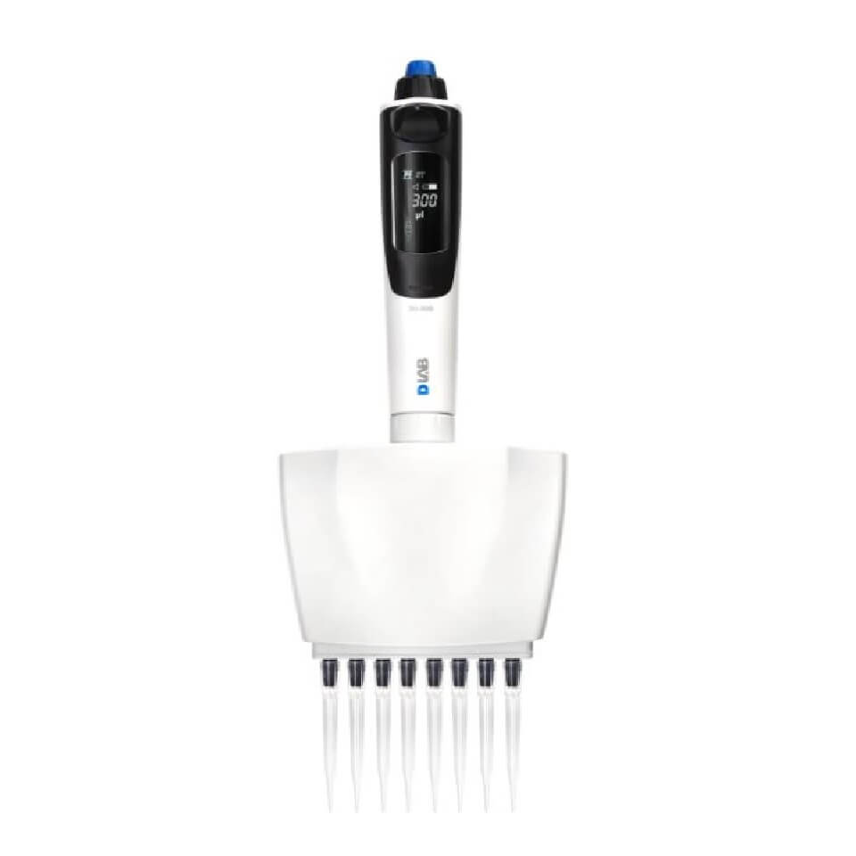 Дозатор DLAB dPette+ 20-200 мкл 8-канальный, переменный объём, арт. 7036202006