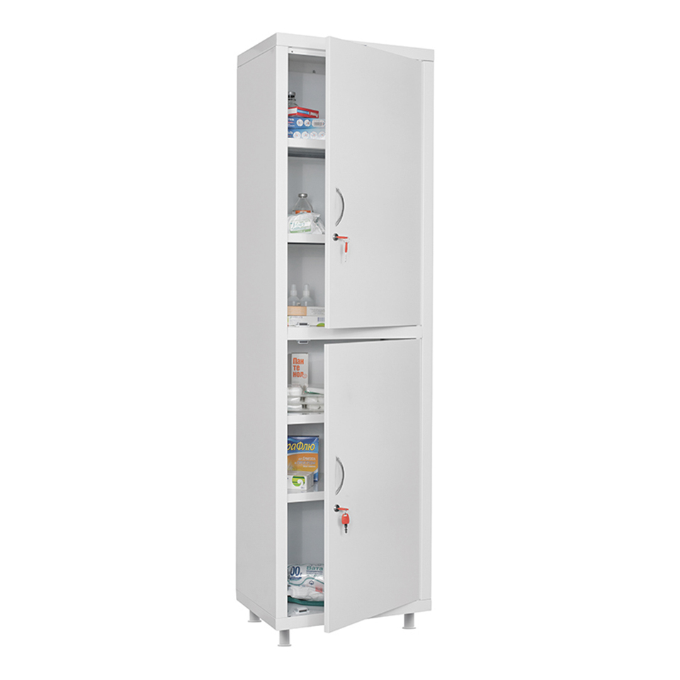Медицинский металлический шкаф Промет HILFE МД 1 1657/SS